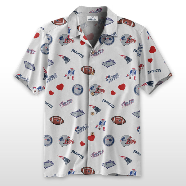 New England Patriots 2 (7) Personalized Hawaiian Button down shirt