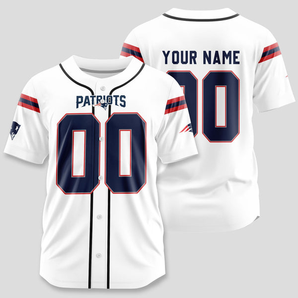 New England Patriots Personalized Baseball Jersey 024
