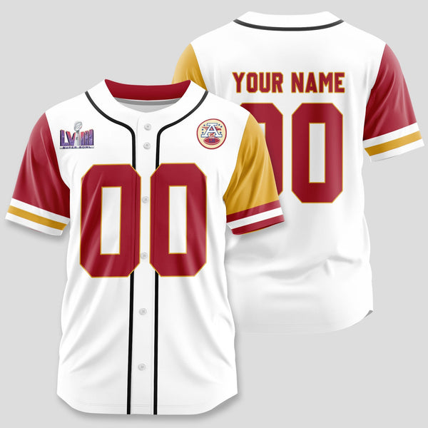 Kansas City Chiefs Personalized Baseball Jersey 023