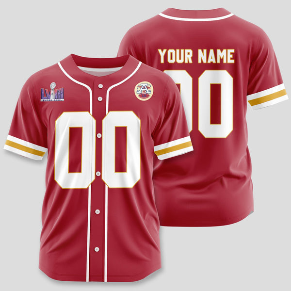 Kansas City Chiefs Personalized Baseball Jersey 022