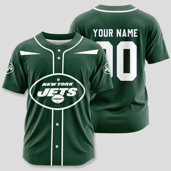 New York Jets Personalized Baseball Jersey 009