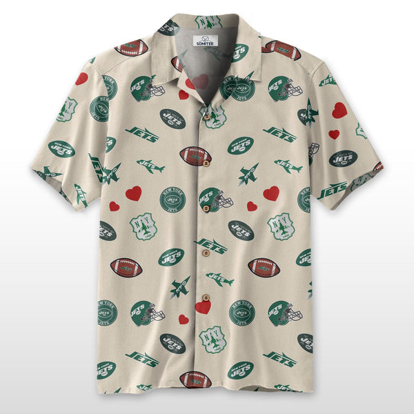 New York Jets 2 (9) Personalized Hawaiian Button down shirt