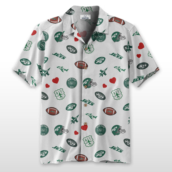 New York Jets 2 (9) Personalized Hawaiian Button down shirt