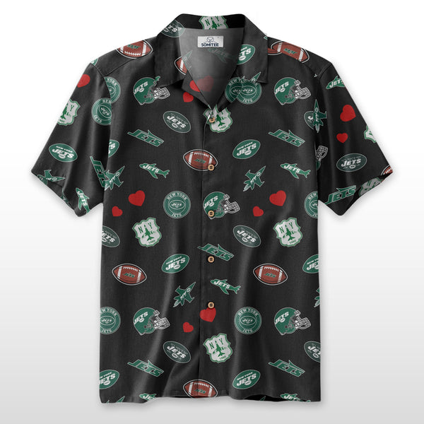 New York Jets 2 (9) Personalized Hawaiian Button down shirt