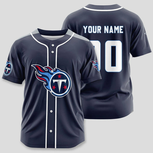 Tennessee Titans Personalized Baseball Jersey 005