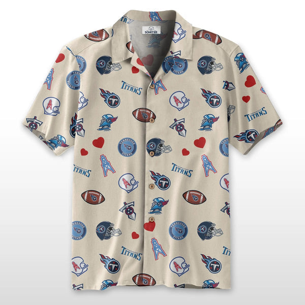 Tennessee Titans 2 (2) Personalized Hawaiian Button down shirt
