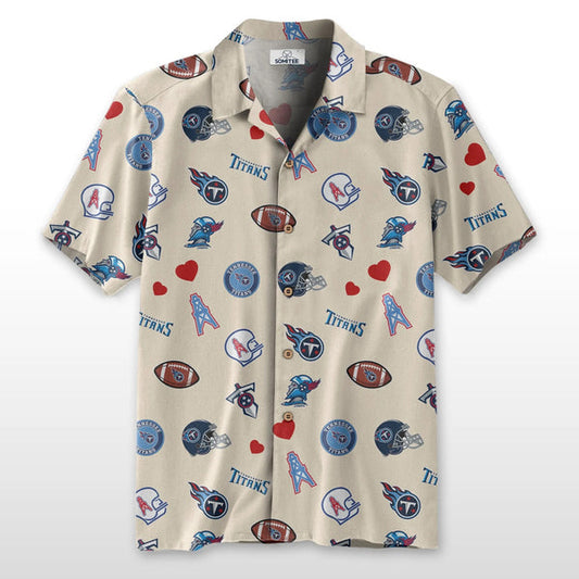 Tennessee Titans 2 (2) Personalized Hawaiian Button down shirt