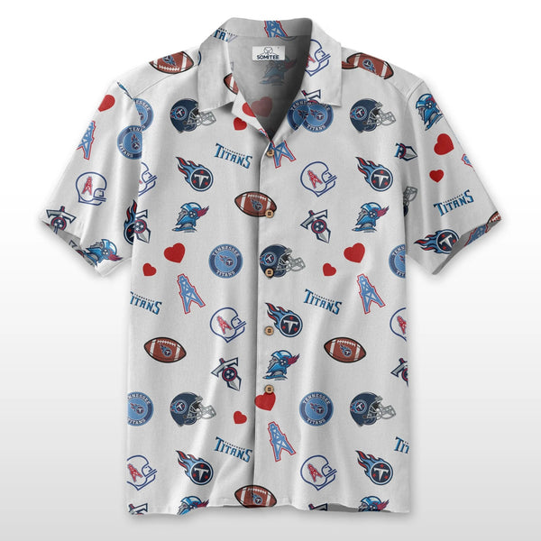 Tennessee Titans 2 (2) Personalized Hawaiian Button down shirt