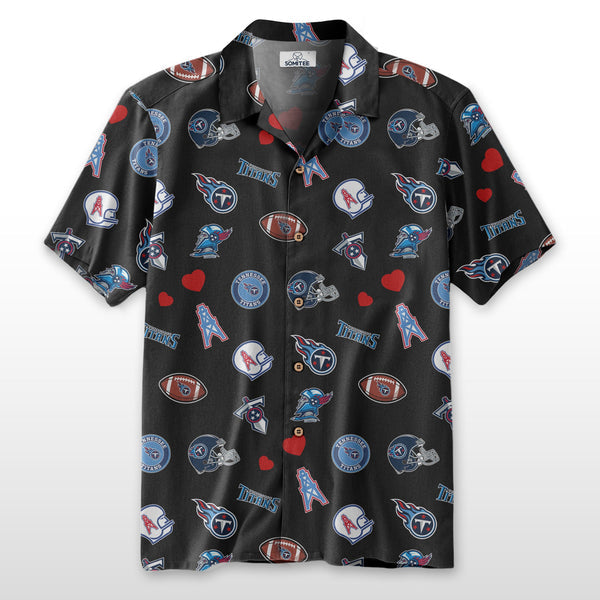 Tennessee Titans 2 (2) Personalized Hawaiian Button down shirt