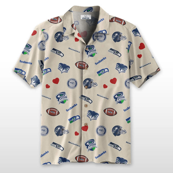 Seattle Seahawks 2 (6) Personalized Hawaiian Button down shirt
