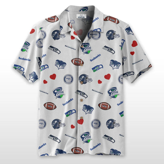 Seattle Seahawks 2 (6) Personalized Hawaiian Button down shirt