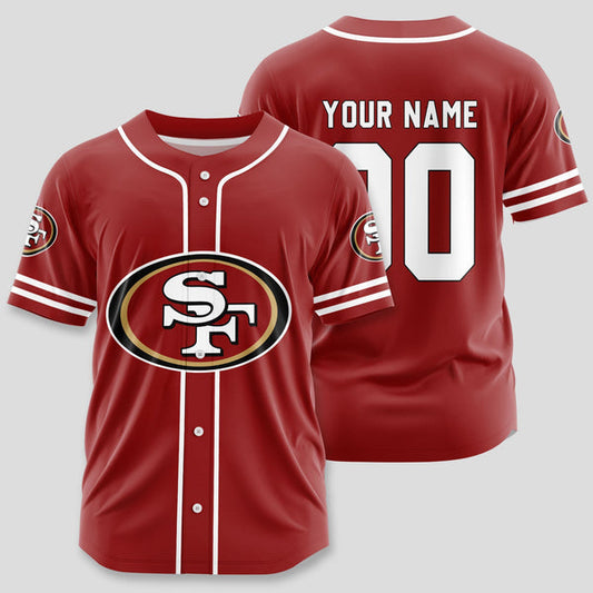 San Francisco 49ers Personalized Baseball Jersey 029