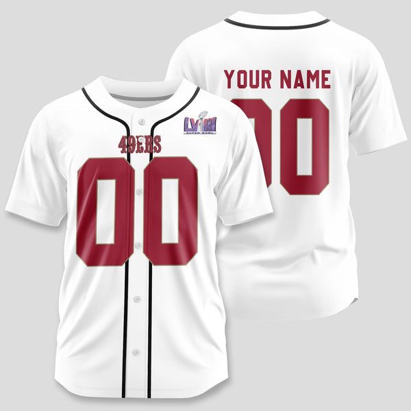 San Francisco 49ers Personalized Baseball Jersey 035