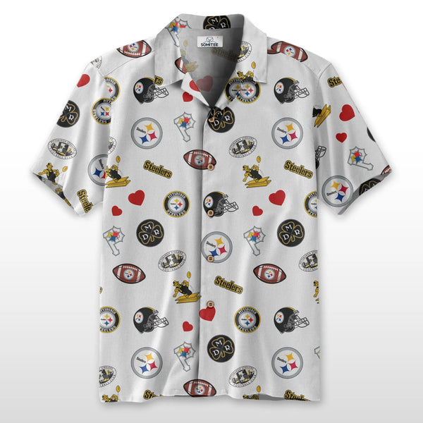 Pittsburgh Steelers 2 (11) Personalized Hawaiian Button down shirt