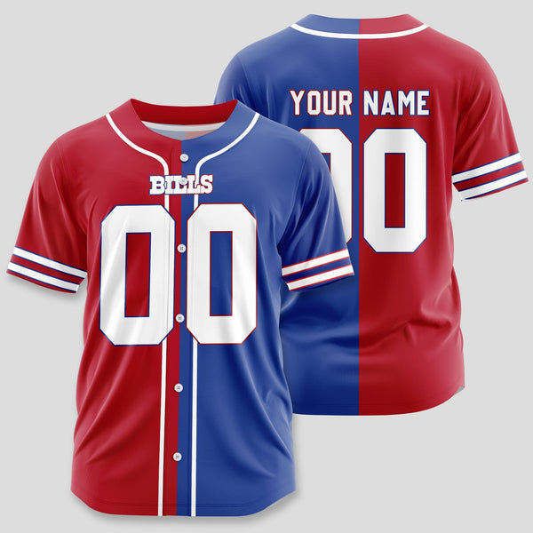 Buffalo Bills Personalized Baseball Jersey 003