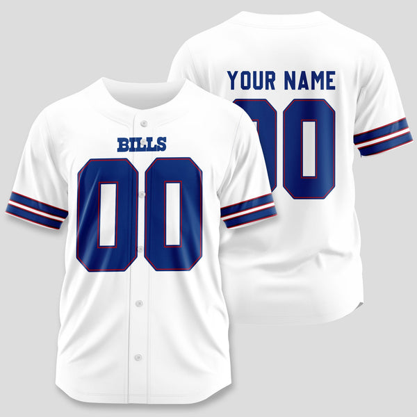 Buffalo Bills Personalized Baseball Jersey 001