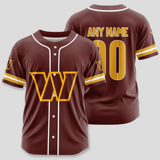 Washington Commanders Personalized Baseball Jersey 001