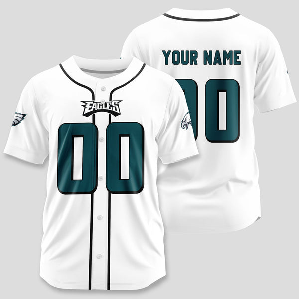 Philadelphia Eagles Personalized Baseball Jersey 023
