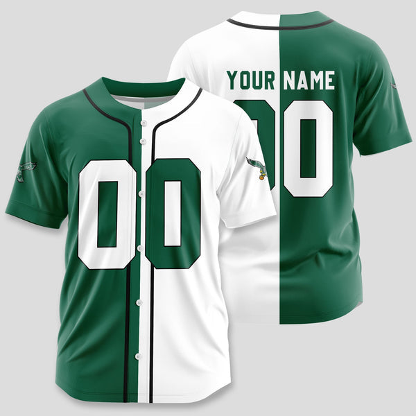 Philadelphia Eagles Personalized Baseball Jersey 026