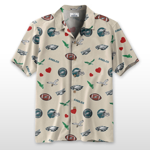 Philadelphia Eagles 2 (22) Personalized Hawaiian Button down shirt