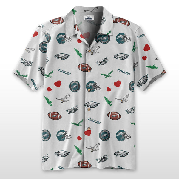 Philadelphia Eagles 2 (22) Personalized Hawaiian Button down shirt