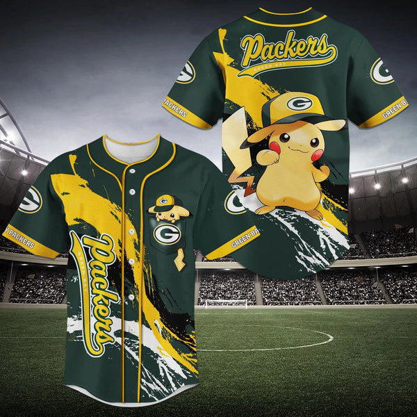 Green Bay Packers Personalized Baseball Jersey 016