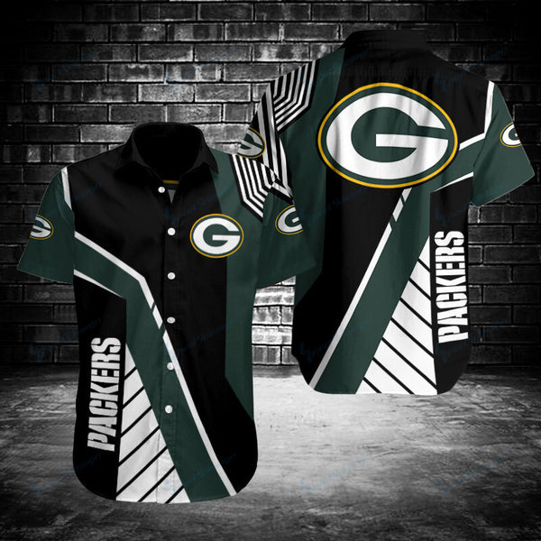 Green Bay Packers 2 (20) Personalized Hawaiian Button down shirt