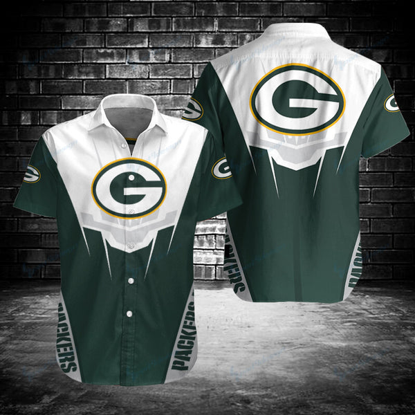 Green Bay Packers 2 (21) Personalized Hawaiian Button down shirt