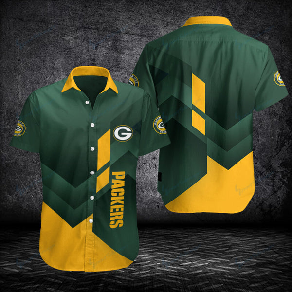 Green Bay Packers 2 (18) Personalized Hawaiian Button down shirt