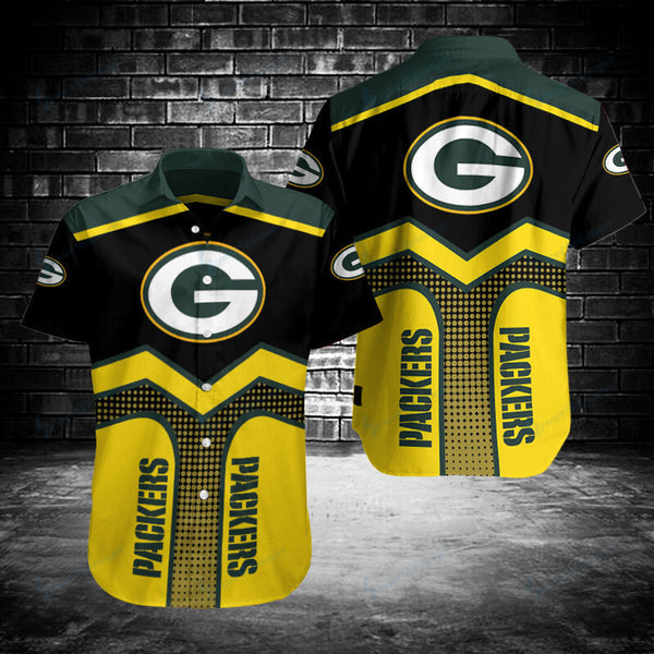Green Bay Packers 2 (15) Personalized Hawaiian Button down shirt