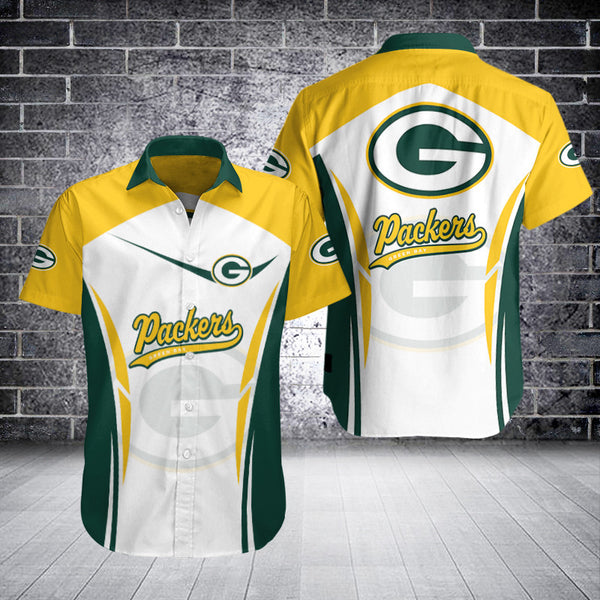 Green Bay Packers 2 (14) Personalized Hawaiian Button down shirt
