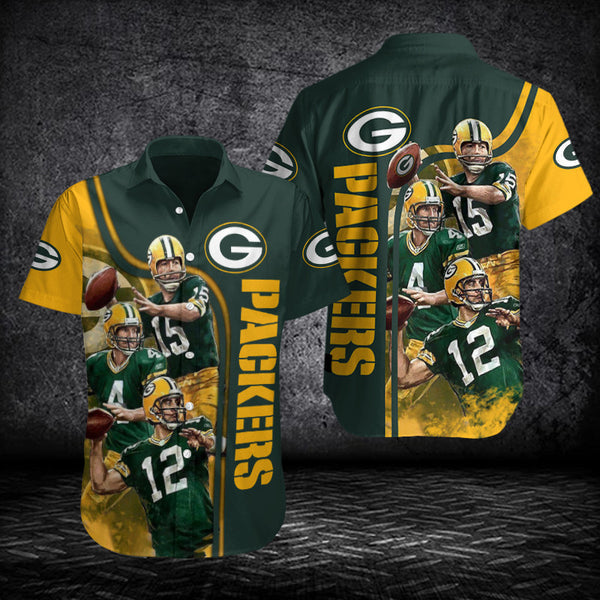 Green Bay Packers 2 (26) Personalized Hawaiian Button down shirt