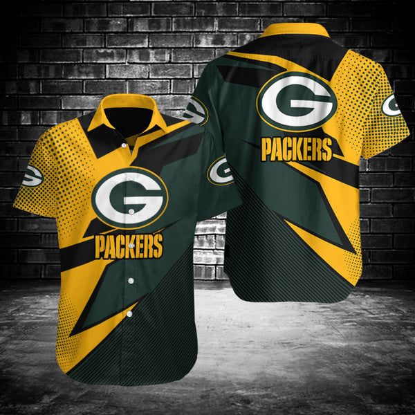 Green Bay Packers 2 (28) Personalized Hawaiian Button down shirt