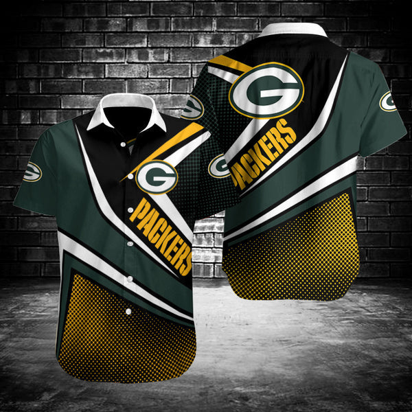 Green Bay Packers 2 (34) Personalized Hawaiian Button down shirt
