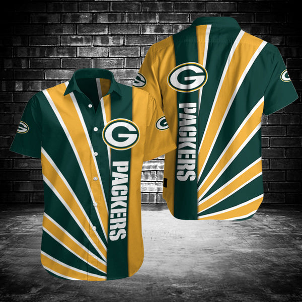 Green Bay Packers 2 (38) Personalized Hawaiian Button down shirt