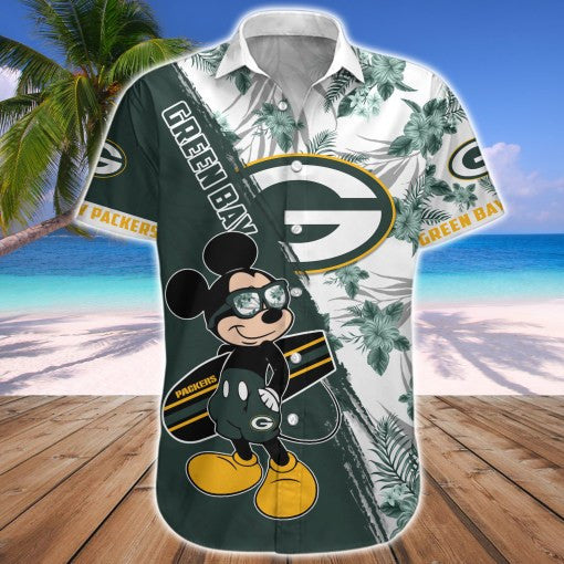 Green Bay Packers 2 (37) Personalized Hawaiian Button down shirt