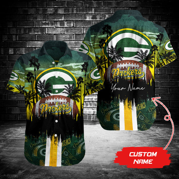Green Bay Packers 2 (32) Personalized Hawaiian Button down shirt