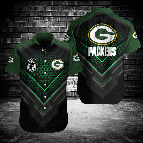 Green Bay Packers 2 (36) Personalized Hawaiian Button down shirt