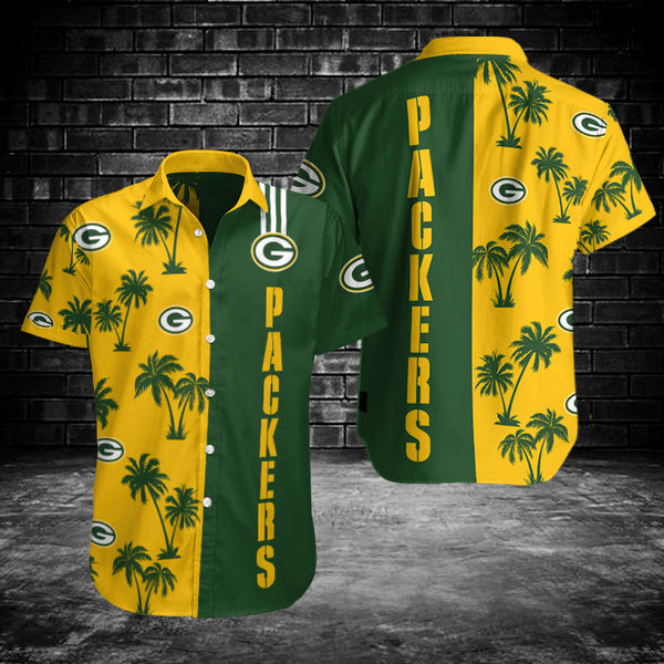 Green Bay Packers 2 (51) Personalized Hawaiian Button down shirt