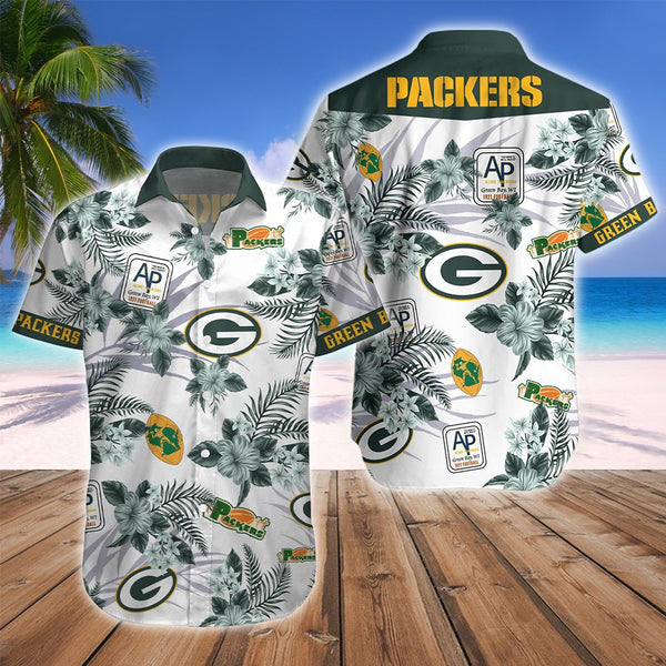 Green Bay Packers 2 (43) Personalized Hawaiian Button down shirt