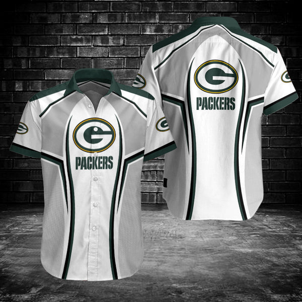 Green Bay Packers 2 (48) Personalized Hawaiian Button down shirt
