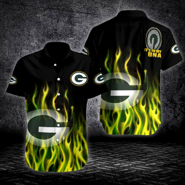 Green Bay Packers 2 (49) Personalized Hawaiian Button down shirt