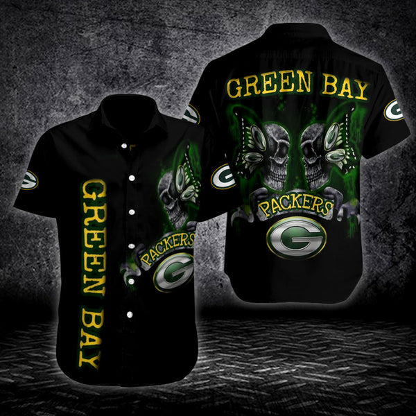Green Bay Packers 2 (54) Personalized Hawaiian Button down shirt