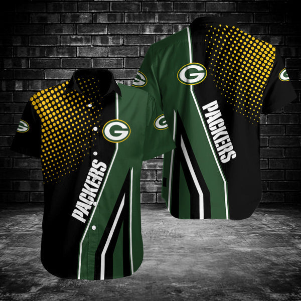 Green Bay Packers 2 (46) Personalized Hawaiian Button down shirt