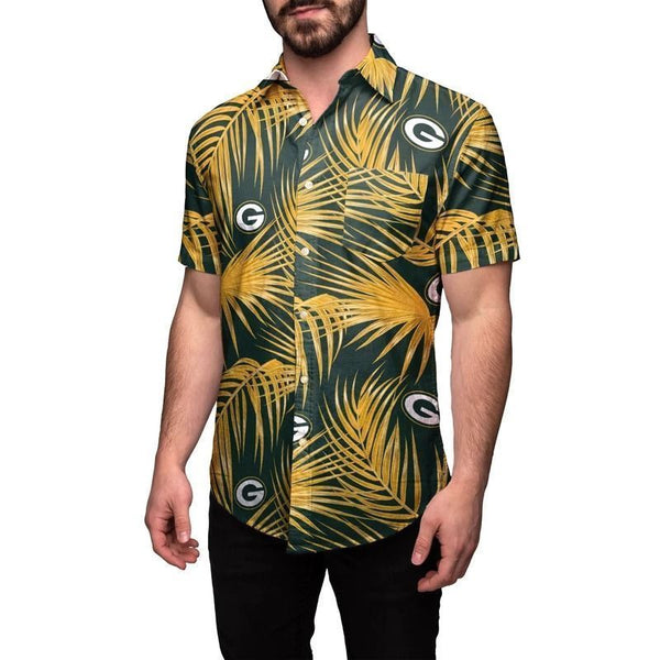 Green Bay Packers 2(53) Personalized Hawaiian Button down shirt