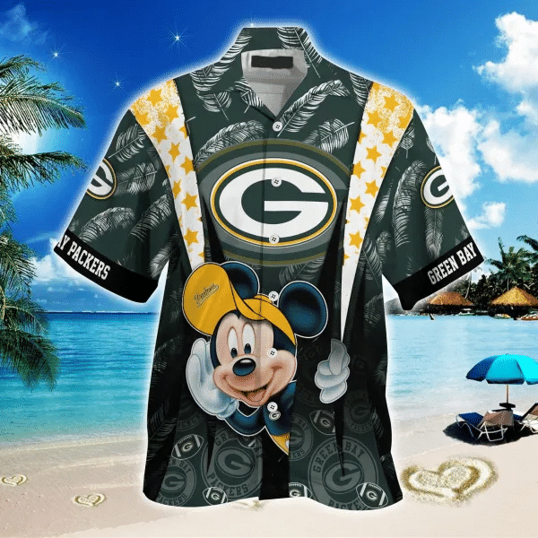 Green Bay Packers 2 (55) Personalized Hawaiian Button down shirt