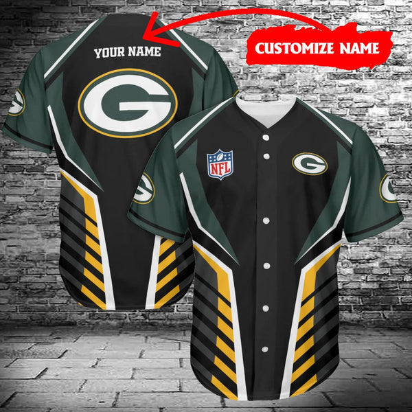 Green Bay Packers Personalized Baseball Jersey 022