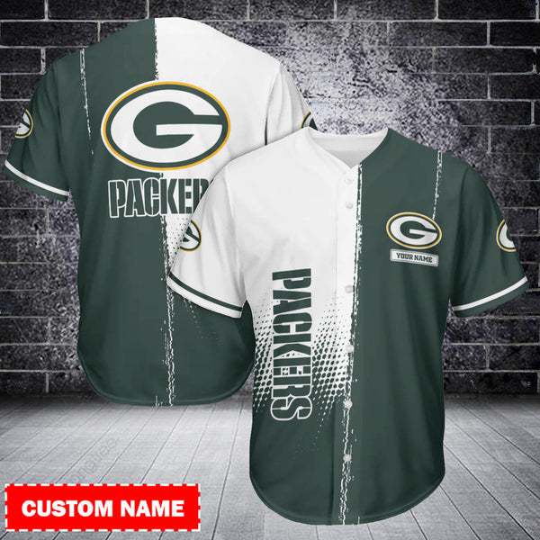 Green Bay Packers Personalized Baseball Jersey 043