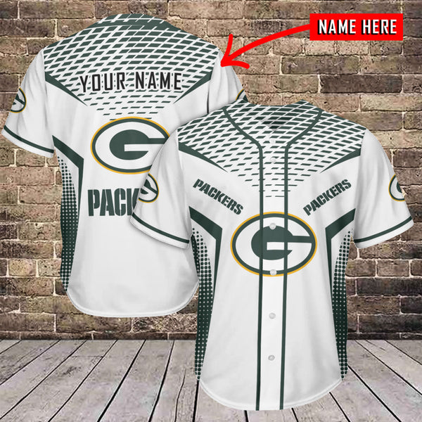 Green Bay Packers Personalized Baseball Jersey 042