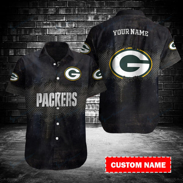 Green Bay Packers 2 (66) Personalized Hawaiian Button down shirt